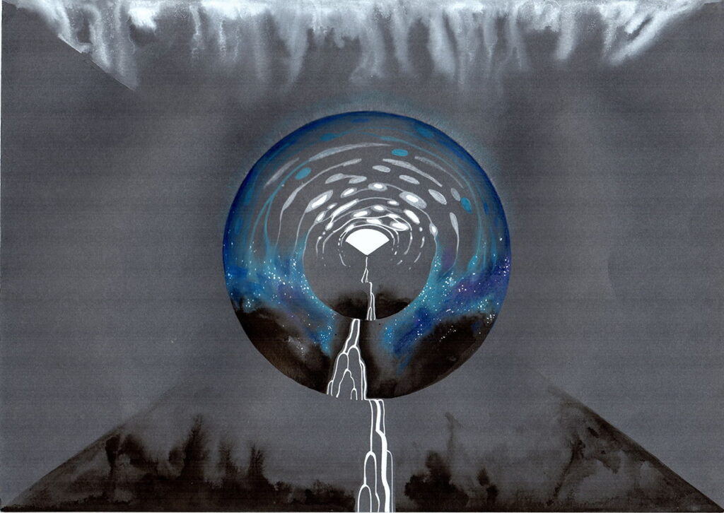 Ganges that passes through 3 worlds (2019), Image