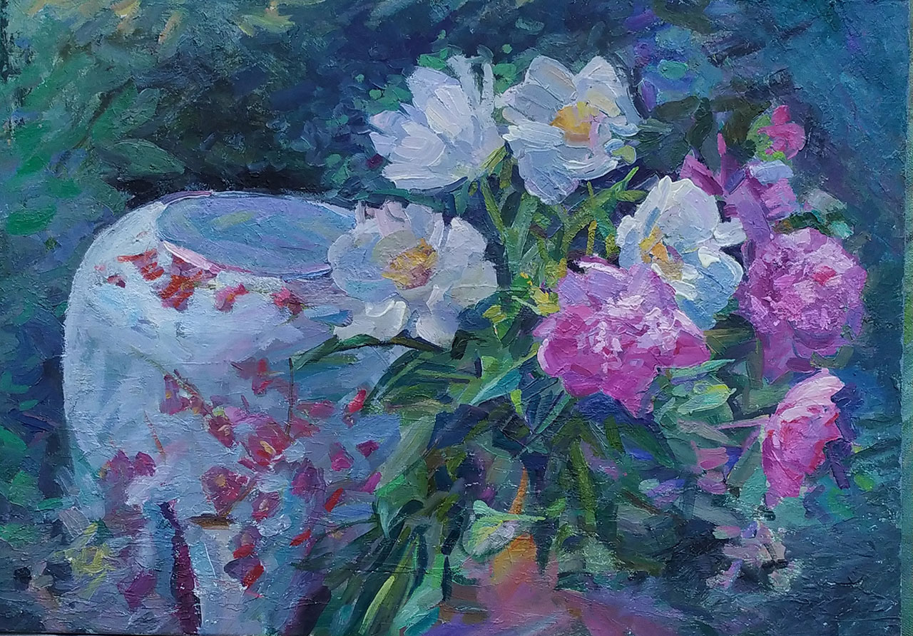 Peony and Chinese vase by Anatoliy Gorets (2020), Image