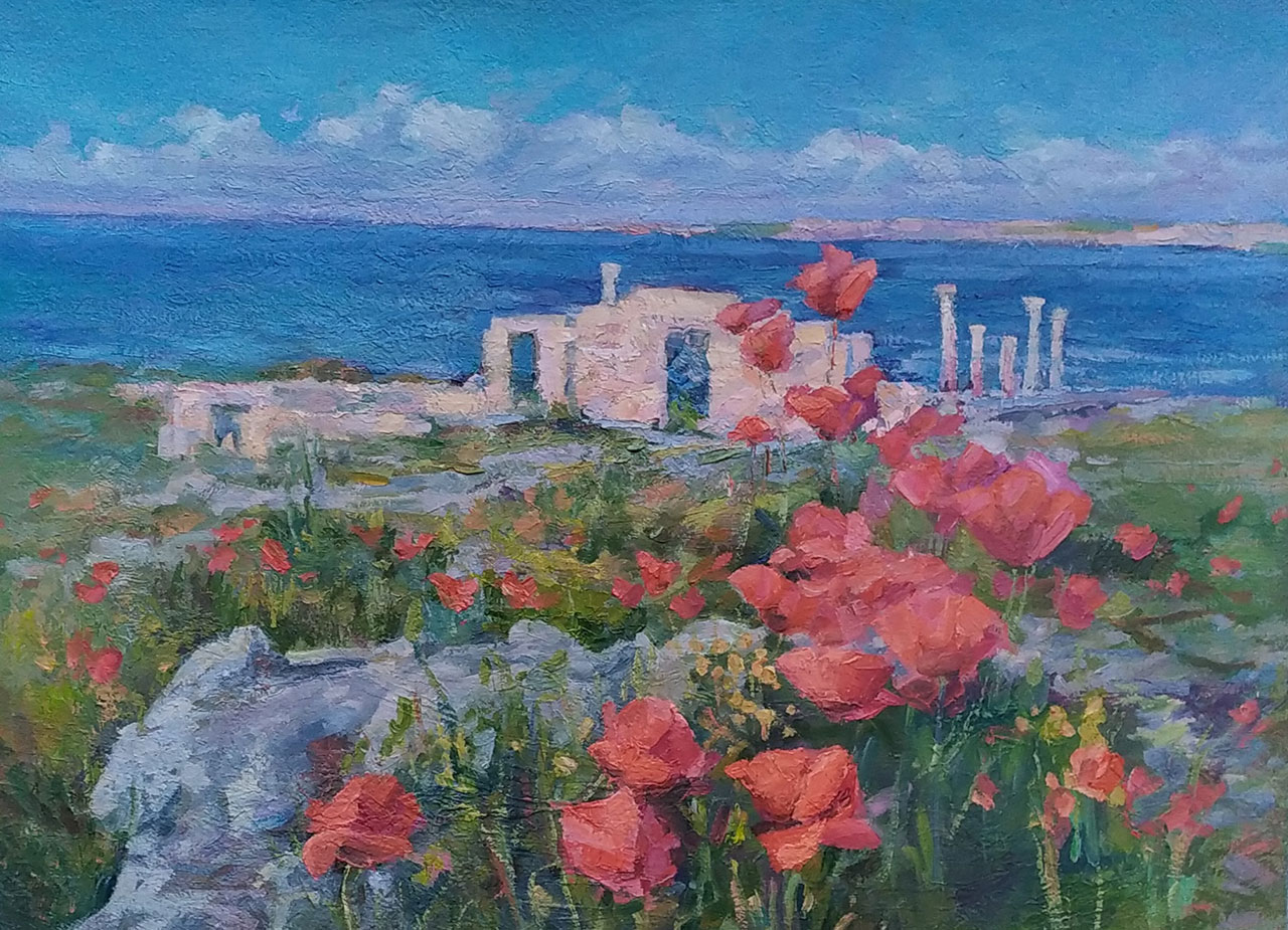 Poppies of Chersonesos by Anatoliy Gorets (2018), Image