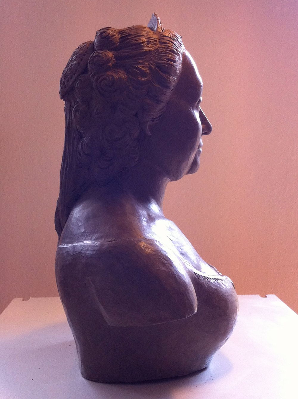 Bust Of Maria Theresa By Alina Aradhana (2017), Side View, Photo