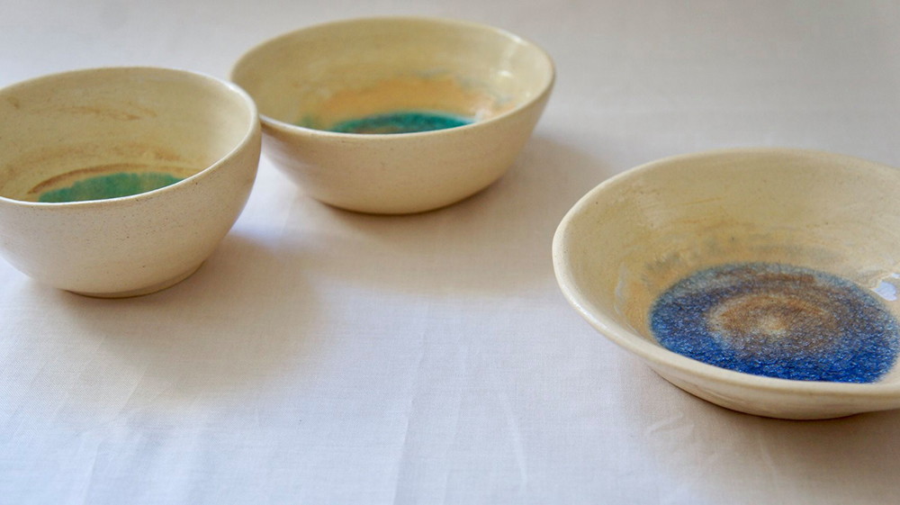 Desert Pool Turquoise By Alina Aradhana (2019), 3 Bowls, Photo