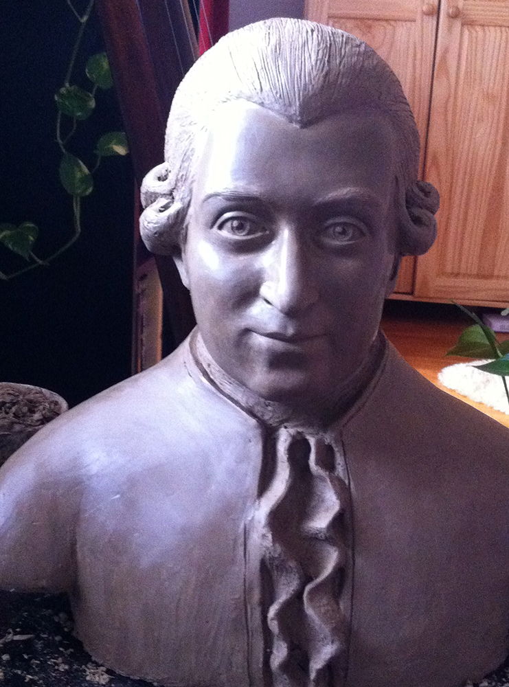 Bust of Wolfgang A. Mozart Of Shri Mataji Nirmala By Alina Aradhana (2018), Straight View, Photo